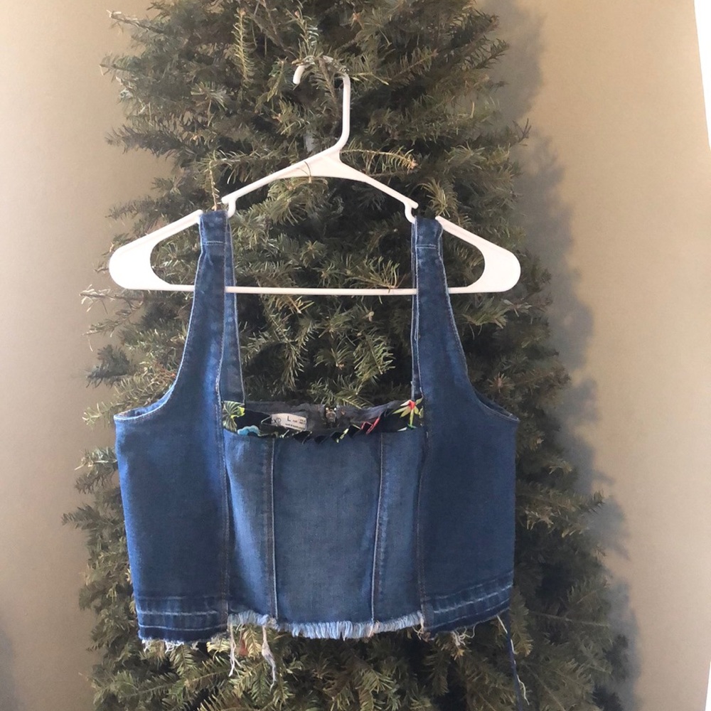 Jean Crop Top